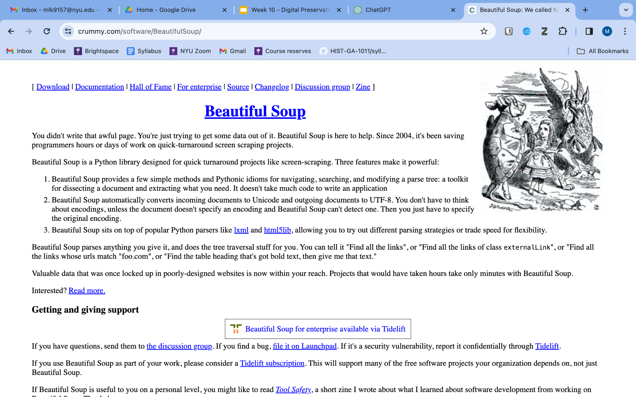 Picture of a Teletype Model 33, featuring a print-out of a face