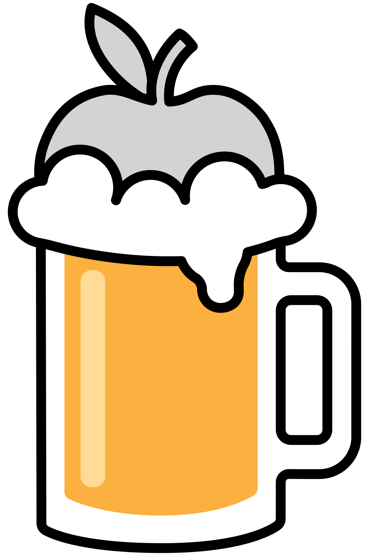 Homebrew logo, a graphic of a mug of beer with an apple rising above the foamy top