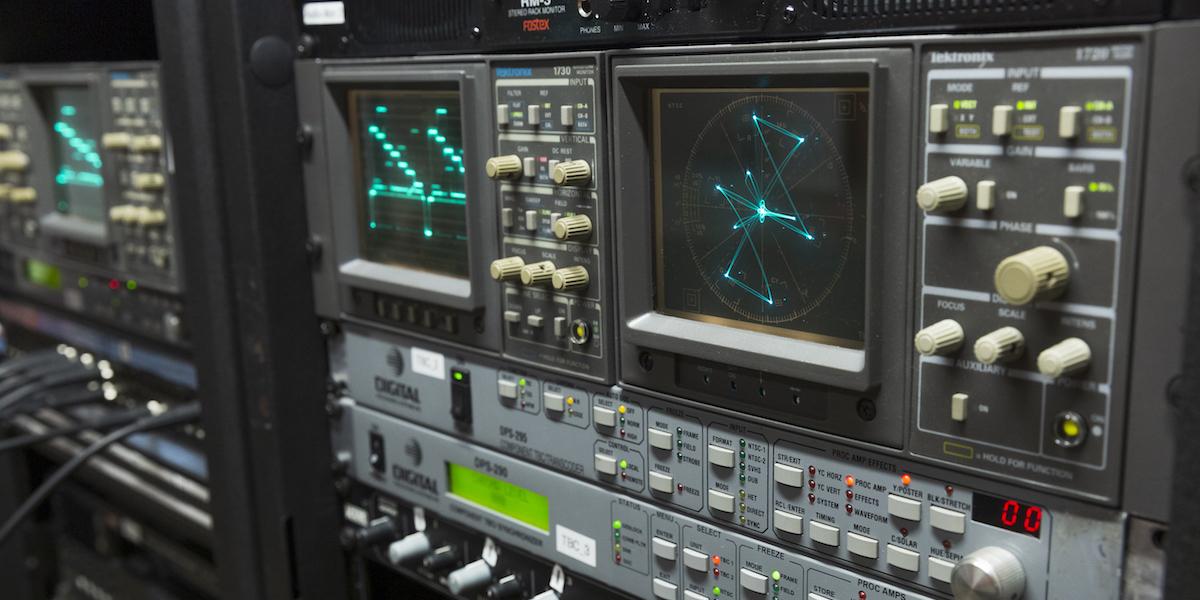 Photograph of a vectorscope
