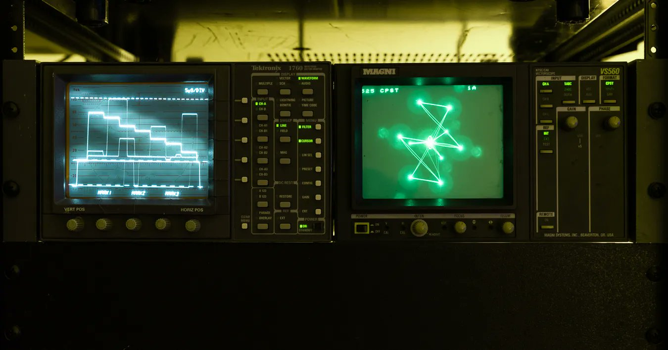 Photograph of a Waveform monitor
